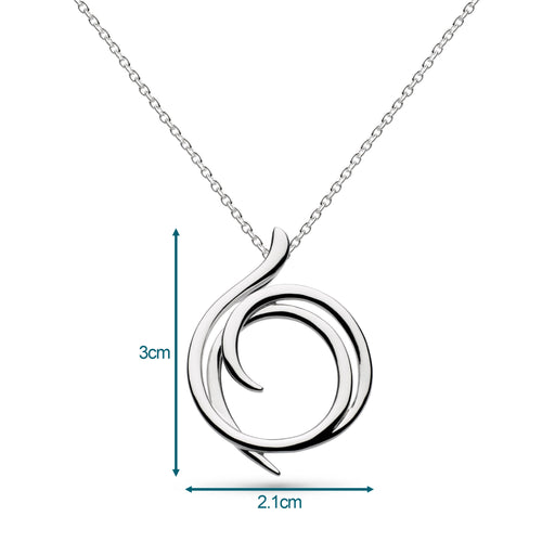 Kit Heath Entwine Helix Wrap Silver Necklace