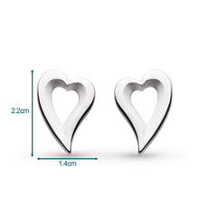 Kit Heath Desire Love Story Heart Grande Stud Earrings