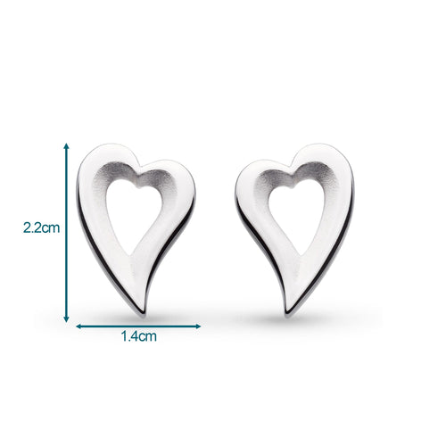 Kit Heath Desire Love Story Heart Grande Stud Earrings