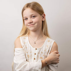 D for Diamond Pink Spinning Flower Necklace