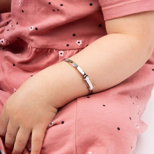 D for Diamond Heart Expanding Bangle with Diamond