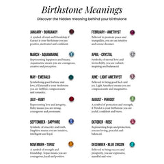 Silver Crystal Birthstone Necklace