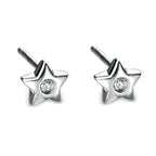 D for Diamond Star Stud Earrings with Diamond