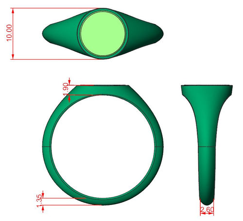 Unisex Silver Ashes  Memorial Ring