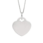 Silver Heart Engravable Necklace