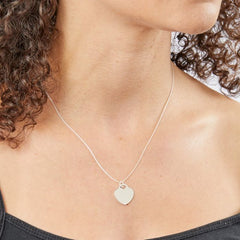 Silver Heart Engravable Necklace