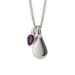 Silver Semi-Precious Birthstone Necklace
