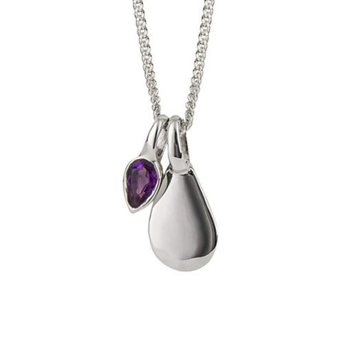 Silver Semi-Precious Birthstone Necklace