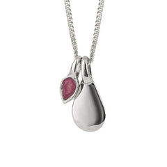 Silver Semi-Precious Birthstone Necklace