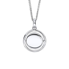 D for Diamond Round Spinner Pendant with Diamond