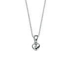 D for Diamond Heart Pendant with Diamond