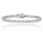 Silver & Co Sterling Silver Cubic Zirconium Tennis Style Bracelet