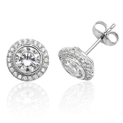 Silver & Co London Sterling Silver Cubic Zirconium Earrings