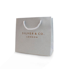 Silver & Co London Sterling Silver Cubic Zirconium And Simulated Sapphire Halo Cluster Necklace