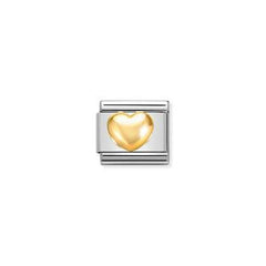 Nomination Gold Raised Heart Charm