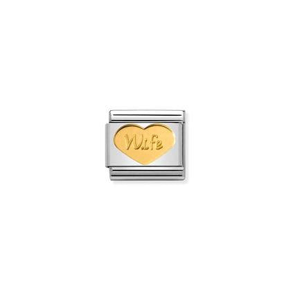 Nomination Composable Link Wife in Gold Charm
