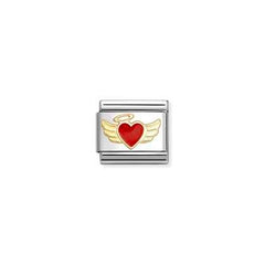 Nomination Gold Angel Heart Charm