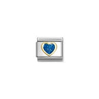 Nomination Blue Glitter Heart Charm
