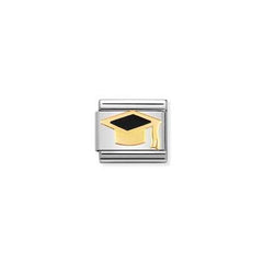 Nomination Composable Link black Graduate Hat Charm