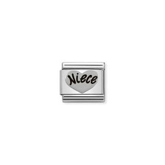 Nomination Silver Niece Heart Charm