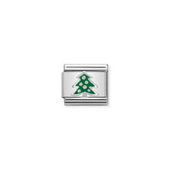 Nomination, Composable Link, Christmas Tree in Silver Charm