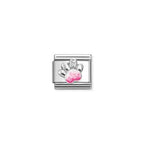 Nomination Pink Paw Print Charm