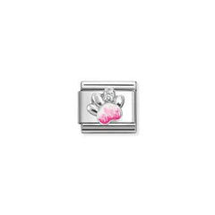 Nomination Pink Paw Print Charm