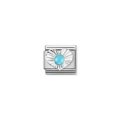 Nomination Composable Link silver Heart Turquoise Charm