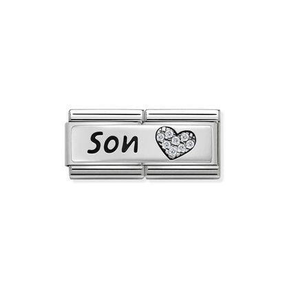 Nomination Composable Double Link Son Charm