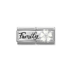 Nomination Composable Double Link Family White Flower Charm