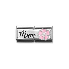 Nomination Composable Double Link Silver Mum Flower Charm