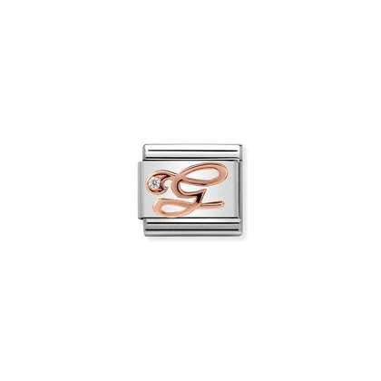Nomination Letter Charms A-Z In Rose Gold