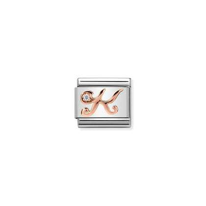 Nomination Letter Charms A-Z In Rose Gold