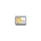 Nomination Gold 4-Leaf Clover CZ Charm