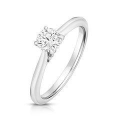 Platinum 0.50ct Certified Brilliant Cut Lab Grown Diamond Engagement Ring