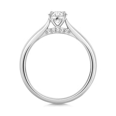 Platinum 0.50ct Certified Brilliant Cut Lab Grown Diamond Engagement Ring