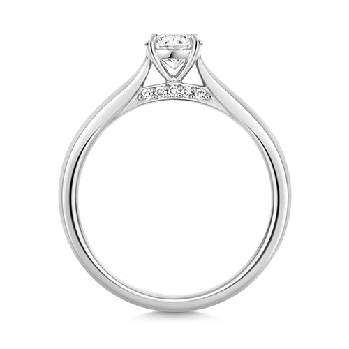 Platinum 0.50ct Certified Brilliant Cut Lab Grown Diamond Engagement Ring