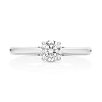 Platinum 0.50ct Certified Brilliant Cut Lab Grown Diamond Engagement Ring