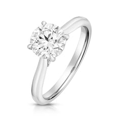 Platinum 1.50ct Certified Brilliant Cut Lab Grown Diamond Engagement Ring