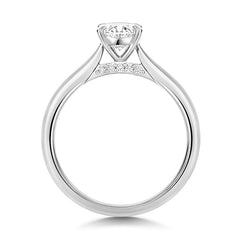 Platinum 1.00ct Certified Oval Cut Lab Grown Diamond Engagement Ring