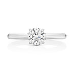 9ct White Gold 1.00ct Certified Lab-Grown Diamond Solitaire Ring