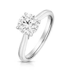 9ct White Gold 2.00ct Certified Lab-Grown Diamond Solitaire Ring