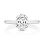 9ct White Gold 2.00ct Certified Oval-Cut Lab-Grown Diamond Ring
