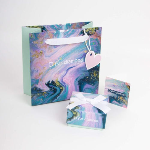 D For Diamond Pink Flower Toggle Bracelet with Diamond