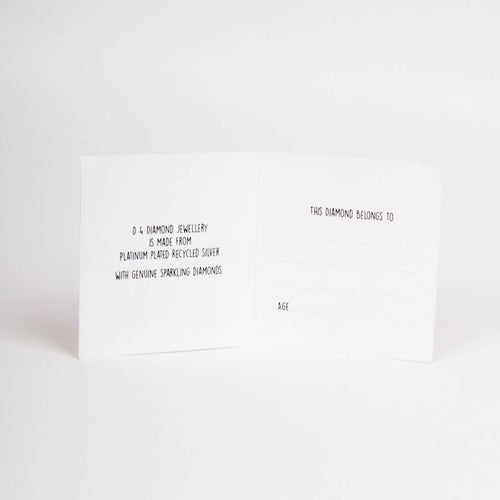 D for Diamond Sterling Silver Diamond Set Childs Expanding Bangle