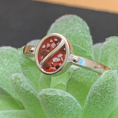 Sterling Silver Ladies Ashes Memorial Ring