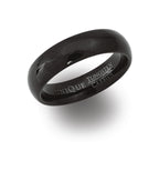 Gents Tungsten Ring 6mm Wide Black IP Plating TUR-34
