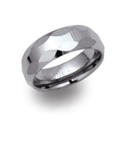 Gents Tungsten Diamond Cut Ring 8mm Wide TUR-4