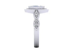 Sterling Silver Ashes and Cubic Zirconia Memorial Ring