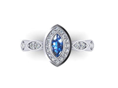 Sterling Silver Ashes and Cubic Zirconia Memorial Ring